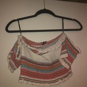 cropped, off the shoulder top